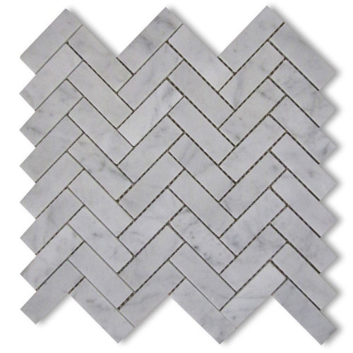 Stone & Tile Shoppe, Inc. Marble Chevron Mosaic Wall & Floor Tile Wayfair